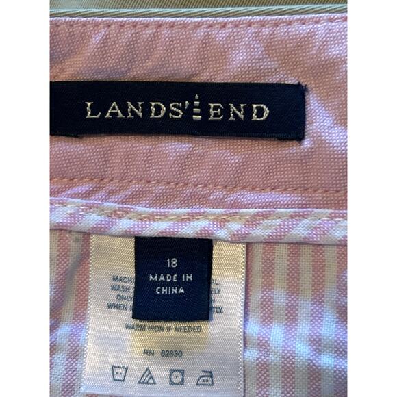 GUC Land's End Women's Tan Khaki Pants Pockets Belt Loops Size 18 - Picture 3 of 5